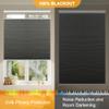 BERISSA Top Down Bottom Up Cellular Shades No Tools No Drill Blinds for Windows Stripe Jacquard Fabric Cordless shades for Indoor Windows Easy to Install Cellular Blinds For Office(40.5"W x 39"H)Gray view 4