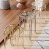 ZYXQQJ Transparent Bar Stool Stackable Tall Stools Acrylic Counter Height Stool Backless Modern Kitchen Dining Chair 45cm/18in(Transparent) view 2