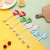 ONUIFIKE Silverware Set, 1/4/6/8/10pcs Creative Small Spoon Cartoon Stainless Steel Coffee Stirring Spoon Dessert Spoon Gift Spoon, Home Cutlery Flatware Set(Green,10Pcs) view 4