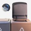 YUXING1205 Outdoor Trash Can Foot-Operated Trash Can with Lid, Outdoor Trash Can, Large Capacity Commercial Classified Garbage Can, 100L/26.4 Gallons Outside Trash Bin(Dark Brown), wanghairong158 view 3