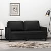 YELWHI 2-Seater Sofa Black 55.1" Faux Leather,Captivating 2Seater Sofa: Comfort and Style for Your Home Sofas & Couches for Living Room view 1