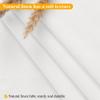 Jowels No Hooks Needed Linen Shower Curtain and Liner Set,White Hotel Luxury Decor Shower Curtains for Bathroom with See Through Top Window,Water Resistant Fabric,72Wx84L,White view 2