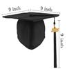 UIALECG Unisex Adult Matte Graduation Cap with 2025 Tassel for High School and College,Black Graduation Cap 2025 view 3