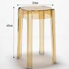 ZYXQQJ Transparent Bar Stool Stackable Tall Stools Acrylic Counter Height Stool Backless Modern Kitchen Dining Chair 45cm/18in(Platinum) view 3