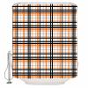 Abstract Shower Curtain for Bathroom 72" x 84" Orange Black Gray Buffalo Plaid Stripes Shower Curtain with Hooks Polyester Waterproof Home Bathtub Decor view 4