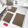 Arotive Luxury Bathroom Rugs 40x32, Extra Soft Thick Absorbent Shaggy Chenille Bath Rugs, Non-Slip Machine Wash Dry, Bath Mats for Bathroom Floor, Tub and Shower, Home Decor Accessories, Camel view 2