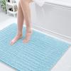 Arotive Luxury Bathroom Rugs 40x32, Extra Soft Thick Absorbent Shaggy Chenille Bath Rugs, Non-Slip Machine Wash Dry, Bath Mats for Bathroom Floor, Tub and Shower, Home Decor Accessories, Blue view 1