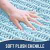 Arotive Luxury Bathroom Rugs 40x32, Extra Soft Thick Absorbent Shaggy Chenille Bath Rugs, Non-Slip Machine Wash Dry, Bath Mats for Bathroom Floor, Tub and Shower, Home Decor Accessories, Blue view 3