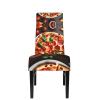DRTGEDS Pizza Food Decor Protection Cover Dining Chairs for Homes, Offices, Restaurants Hotels Party view 2