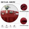 Aocoz Round Tablecloth 120 Inch Tablecloth 6 Pack Red Table Cloths Washable Decorative Linen Polyester TableClothes Cover for Dining Table Banquets Buffet Parties and Wedding view 4