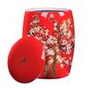 Rice Storage Containe with Lid Rice Storage Bins Ceramic Rice Bucket Rice Storage Box Large Food Storage Container for Rice, Flour, Pet Food(Red,5KG) view 3