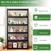 Display Cabinet with Acrylic Cabinet Door Toys Display Case Modern Minimalist Flip Door Display Case Figures Curio Cabinet Bamboo Storage Cabinet,90140cm/35.455in view 2