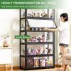 Display Cabinet with Acrylic Cabinet Door Toys Display Case Modern Minimalist Flip Door Display Case Figures Curio Cabinet Bamboo Storage Cabinet,90140cm/35.455in view 3
