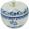 Polmedia Polish Pottery Apple Shaped Jar - Horse Gallop Pattern Handmade in Boleslawiec Poland by Ceramika Artystyczna + Certificate of Authenticity view 2