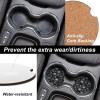 Black Skull Car Coasters Waterproof Anti Slip Car Cup Holder Drink Coasters with Finger Slot Auto Accessories for Women Men view 3