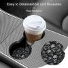Black Skull Car Coasters Waterproof Anti Slip Car Cup Holder Drink Coasters with Finger Slot Auto Accessories for Women Men view 4