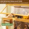 Display Case Cabinet Stand, Reversible Doors, Display Shelves for Collectibles, Gemstone, Figures, Minifigures Anime Figure and Mini Toys Display Cabinet,7040cm/27.515.7in view 4