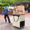 (Medium,Beige) Reusable Grocery Bag on Wheels, Foldable Rolling Tote, Carries Up to 66 lbs Shopping Trolley, Zipper Clouser Shopping Carts for Trips, Laundry, 4 Heavy Duty Wheels and 3 Handles view 2