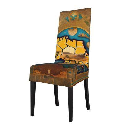 DRTGEDS Abstract World Map Decor Protection Cover Dining Chairs for Homes, Offices, Restaurants Hotels Party