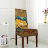 DRTGEDS Abstract World Map Decor Protection Cover Dining Chairs for Homes, Offices, Restaurants Hotels Party view 4