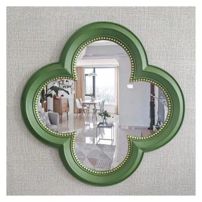 ZJSMP Bathroom Mirror, Large Model Wall Decorative Mirror Aesthetic Gold Shower Bathroom Decorative Mirror Makeup Deco Chambre Nordic Decor(D 67x67cm)