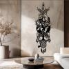 Four Element Metal Wall Art, Mystic 4 Elements of Nature Sign, Metal Wall Decor, Phoenix, Sea Wave, Tree of Life Wall Art, Dreamcatcher, Earth, Fire, Water, Air Signs, Nature Wall Decor (Silver, 20"x59"|52x150cm) view 3