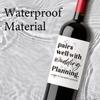 8 Pcs Wedding Wine Labels - Bridal Shower Gifts for Couples 2024, Wine Bottle Stickers & Decorations view 3
