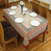 60x90 Inches Rectangle Hand Block Printed Cotton Tablecloth, Red Black Floral Table Cloths Washable, Indian Table Linen for Valentine Thanksgiving Gifts Home Decor Dinning Outdoor view 2