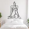 Abstract Line Woman Wall Art, Female Body Wall Art, Metal Minimalist Wall Art Women, Metal Minimalist Wall Art, Line Art Wall Decor, Metal Line Art Wall Decor, Sexy Wall Art for Bedroom Adult (Black, 31x39in|79x100cm) view 1