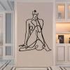 Abstract Line Woman Wall Art, Female Body Wall Art, Metal Minimalist Wall Art Women, Metal Minimalist Wall Art, Line Art Wall Decor, Metal Line Art Wall Decor, Sexy Wall Art for Bedroom Adult (Black, 31x39in|79x100cm) view 2