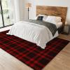Modern Red and Black Checkered Rug, Holiday Decoration Area Rug, Anti-Slip Non-Shedding Hardwearing Washable Low Pile Runner Mat for Living Room Bedroom Entryway Office Apartment Office 6x8ft view 3