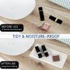 2PCS Water Absorbing Stone Tray, Fast Drying Stone Sink Tray, Water Absorbent Diatomite Trays, Stones Soap Trays, Diatomite Coasters for Kitchen Sink Bathroom Counter, Hand Soap Dish & Holders view 3