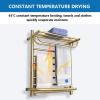 Electric Heated Towel Holder, Stainless Steel Towel Holders, Heated Drying Rack Heating Time: 5 Min, Wall Towel Warmer For Bathroom (With Top Shelf),white view 2