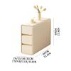 Ultra-Narrow Bedroom Sofa Storage Cabinet, Bedside Table Narrow Cabinet, Side Table for Living Room, Nightstand with Drawers, Narrow Cabinet for Small Spaces,side cabinet for bedroom.(Beige1,25x80x60c view 2