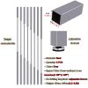Elitix 8 Pcs Room Divider Decorative Column, No Drilling Rod Divider Stand for Room Office Separation, Metal Screen Partition Post for Dividing Space(250cm(8.2ft)) view 2