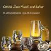 Hwocw 3D Glacier Whiskey Glass Cup Crystal Gold Foil Shot Glasses, Shot Glasses Set with 24k Gold Flakes, Luxury Tiny Shot Cups Thick Base (2*Wine jug+8*Wine glass(300ml)), general view 3