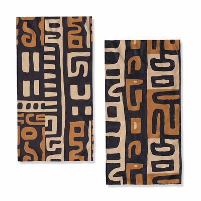 JLSTK Ancient Mysterious Patterns Abstract Vintage Decorative Towel Set - Absorbent 14"x28" Gym, Hotel, Spa, Bathroom Towels Gift for Women, Men