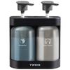 Shampoo and Conditioner Dispenser Shower Soap Dispenser 2 Chamber No Drill Shampoo Dispense for Shower Wall Mounted Shower Shampoo Dispenser 2 Chamber for Bathroom Hotel 2 * 13.37 fl.oz Black view 1
