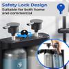 Shampoo and Conditioner Dispenser Shower Soap Dispenser 2 Chamber No Drill Shampoo Dispense for Shower Wall Mounted Shower Shampoo Dispenser 2 Chamber for Bathroom Hotel 2 * 13.37 fl.oz Black view 3