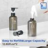 Shampoo and Conditioner Dispenser Shower Soap Dispenser 2 Chamber No Drill Shampoo Dispense for Shower Wall Mounted Shower Shampoo Dispenser 2 Chamber for Bathroom Hotel 2 * 13.37 fl.oz Black view 4