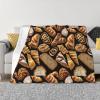 Cheese Sandwiches Print Fleece Throw Blanket for Couch Sofa Bed, Cozy Fuzzy Soft Lightweight Warm Blankets for All Seasons view 2