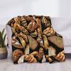 Cheese Sandwiches Print Fleece Throw Blanket for Couch Sofa Bed, Cozy Fuzzy Soft Lightweight Warm Blankets for All Seasons view 4
