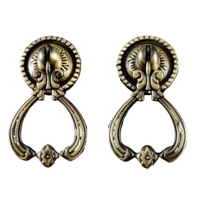 MKGOXAKC 2Pcs Brass Furniture Handles Cabinet Knobs and Handles Door Closet Cabinet Drawer Pull Handle for Kitchen