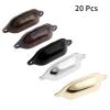MKGOXAKC 20Pcs Cupboard Brass Shell Pull Handles Kitchen Drawer Cabinet Door Handle Furniture Knobs +Screws 98 * 35mm(Silver 20pc) view 3