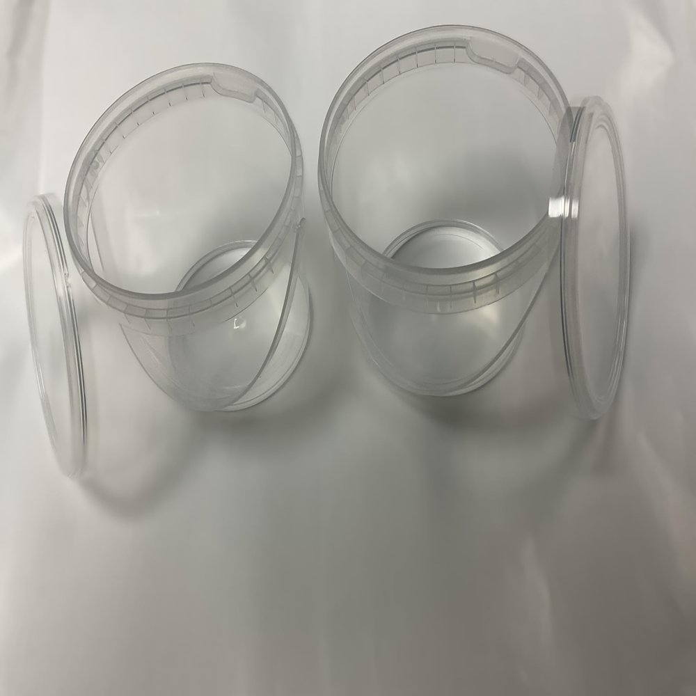 1 Quart Bucket with Lid 2 pcs Bulk Pack, Clear White Food Safe Material, Plastic Bucket with Handle and Lid, 2 Pack Food Storage Pail for All Purpose. Buy Bulk bucket-1L2pcbucket-1L2pc