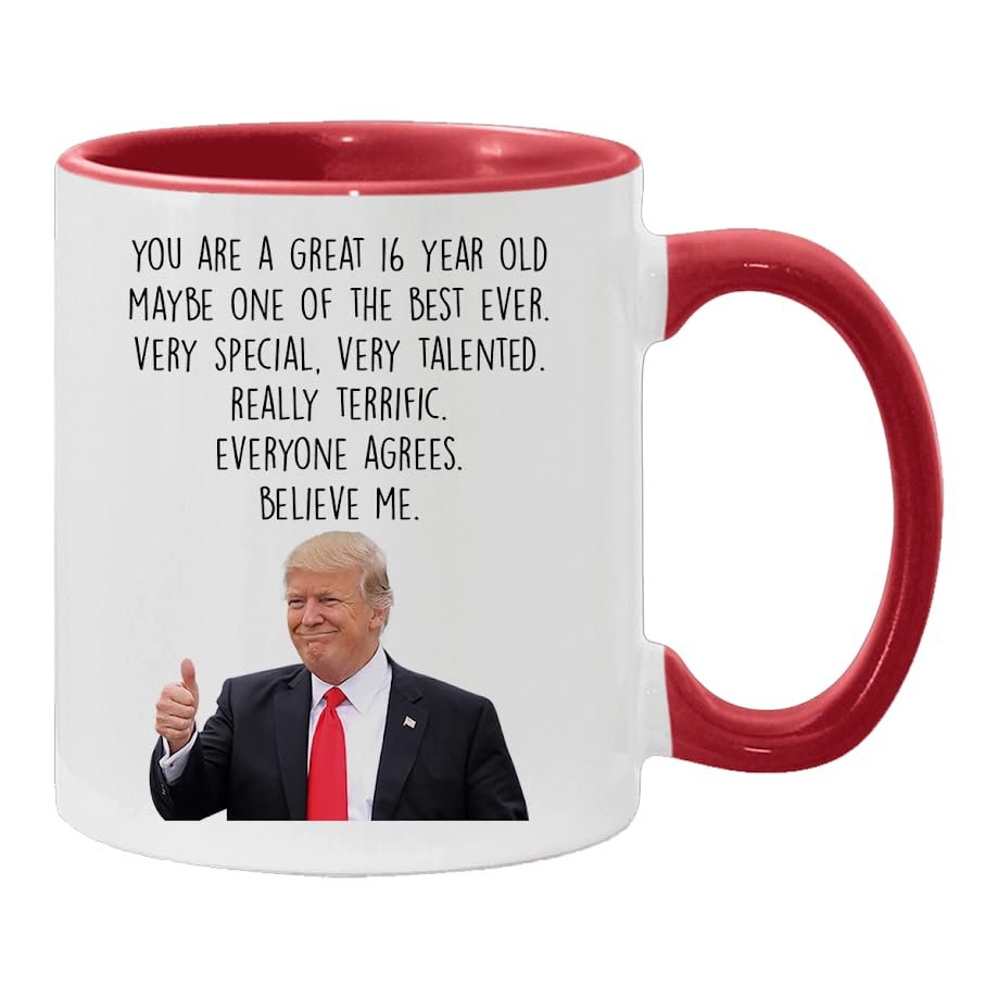 16th birthday accent mug, 16th birthday two tone mug, 16 year old birthday gifts, happy 16th birthday, 16th birthday party, 16th birthday gag, 16th birthday gift