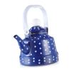 CATIEBYE Vintage Enamel Tea Kettle Stovetop Teapot Dots Design Ergonomic Handle Suitable for Induction Electric Gas Stoves for Tea Parties and Camping view 1