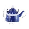 CATIEBYE Vintage Enamel Tea Kettle Stovetop Teapot Dots Design Ergonomic Handle Suitable for Induction Electric Gas Stoves for Tea Parties and Camping view 4
