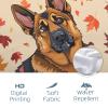 TPHIHPT Fall Cute German Shepherd Shower Curtain Set, Autumn Forest Dog Shower Curtain Puppy Maple Bathroom Accessories, Polyester Fabric Decorative -72"x72" view 4