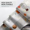 GDHBLING Fall Plaid Great Dane Shower Curtain Set 62" W x 72" L with Hooks, Autumn Pumpkin Pet Bathroom Decor, Dog Maple Printed Pattern Bath Accessories view 3